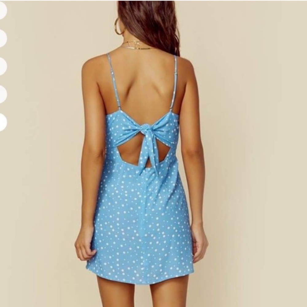 Blue Life Polka Dot Mini Dress